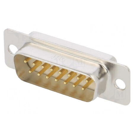 Mufă D-Sub 15 PIN Tată Aurită 5A pentru Lipire | Electronic-mag.ro | Componente Electronice
