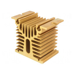 Radiator aluminiu extrudat auriu 50x80x70mm | Electronic-mag.ro | Componente Electronice