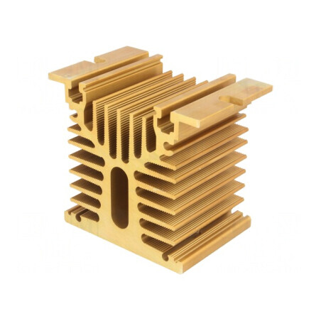 Radiator aluminiu extrudat auriu 50x80x70mm | Electronic-mag.ro | Componente Electronice