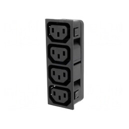 Conector Alimentare AC Splitter 10A 250VAC IEC C13 (F) | Electronic-mag.ro | Componente Electronice