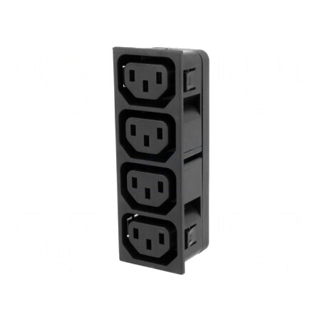 Conector Alimentare AC Splitter 10A 250VAC IEC C13 (F) | Electronic-mag.ro | Componente Electronice