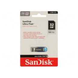 Pendrive USB 3.0 32GB Albastru Ultra Flair | Electronic-mag.ro | Componente Electronice