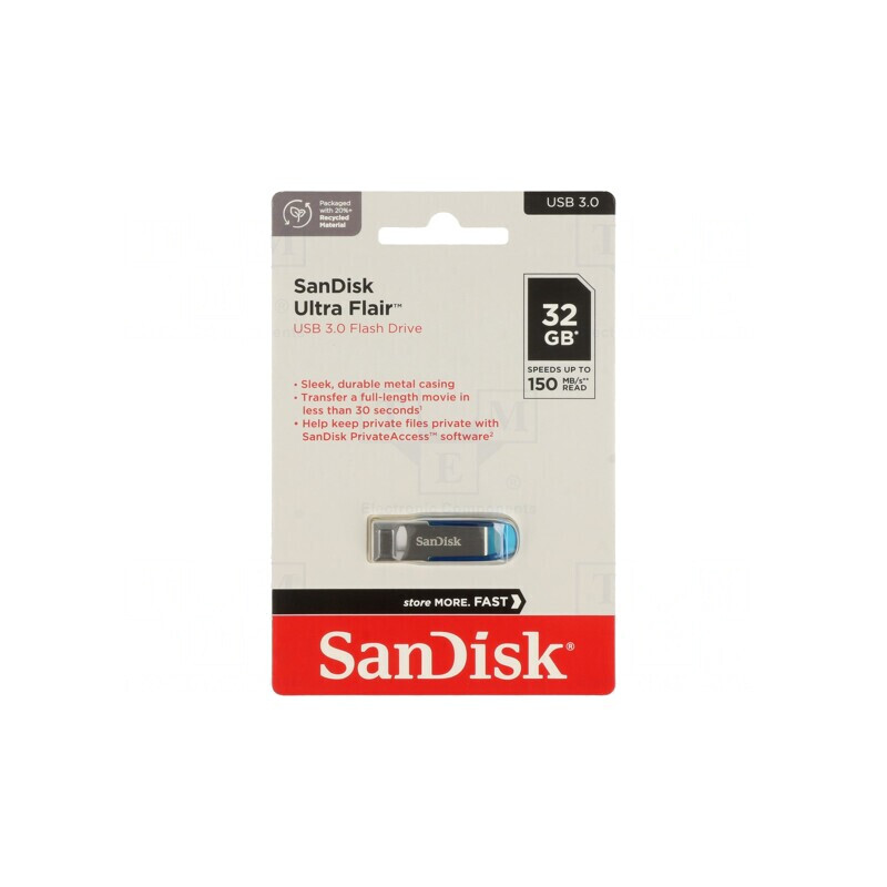 Pendrive USB 3.0 32GB Albastru Ultra Flair | Electronic-mag.ro | Componente Electronice
