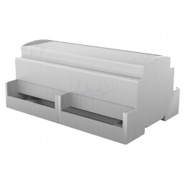 Carcasă pentru șină DIN, gri, 90.5mm x 142.3mm x 62mm | Electronic-mag.ro | Componente Electronice