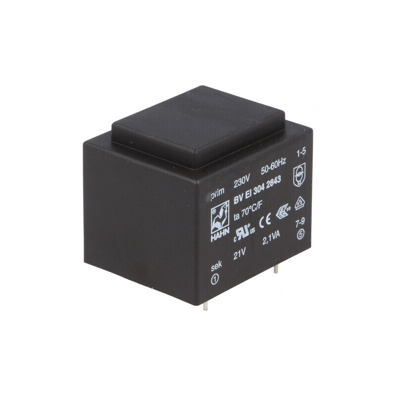 Transformator Încapsulat 2,1VA 230V 21V 100mA PCB | Electronic-mag.ro | Componente Electronice