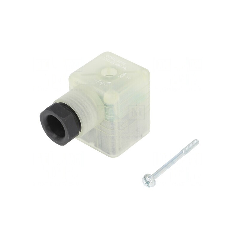 Conector cu Valvă Mufă 18mm 3-PIN 90° | Electronic-mag.ro | Componente Electronice