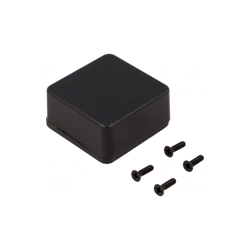 Carcasă universală aluminiu negru 50x50x25mm | Electronic-mag.ro | Componente Electronice