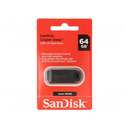 Stick USB 2.0 64GB SanDisk Cruzer Snap Negru | Electronic-mag.ro | Componente Electronice