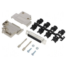 Conector D-Sub HD 44-Pin Mamă Unghi 45° Gold | Electronic-mag.ro | Componente Electronice