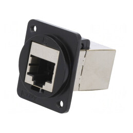 Adaptor FT Cat 5e Ecranat 8p8c Metal 19x24mm | Electronic-mag.ro | Componente Electronice