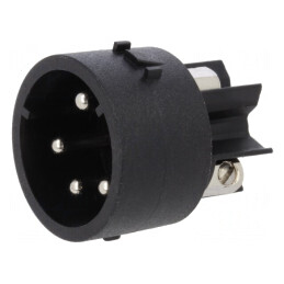 Conector Circular 4 Pini Nichelat | Electronic-mag.ro | Componente Electronice