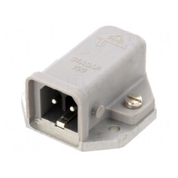 Conector dreptunghiular ST soclu tată 2 pini cositorit | Electronic-mag.ro | Componente Electronice