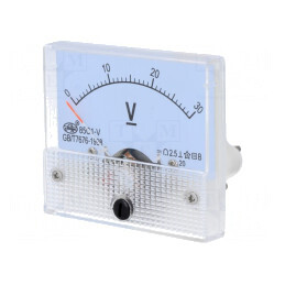 Voltmetru Panou 0-30V Ø50mm | Electronic-mag.ro | Componente Electronice