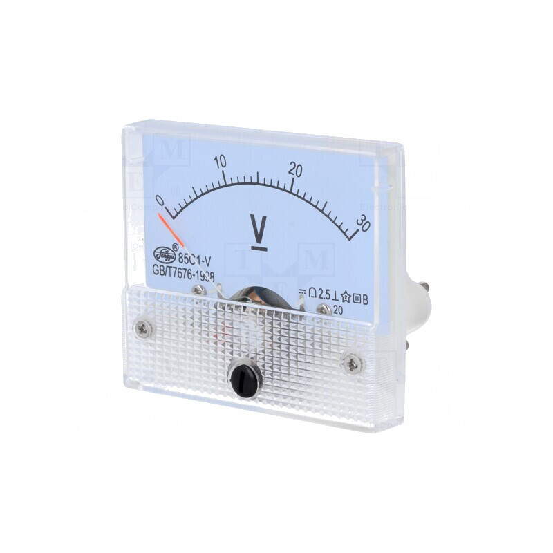 Voltmetru Panou 0-30V Ø50mm | Electronic-mag.ro | Componente Electronice