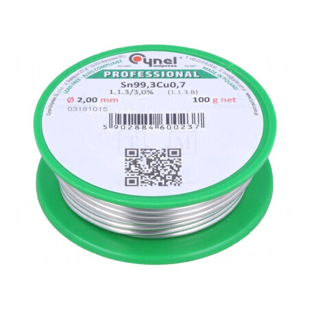 Sârmă de lipit fără plumb 2mm 100g 227°C | Electronic-mag.ro | Componente Electronice