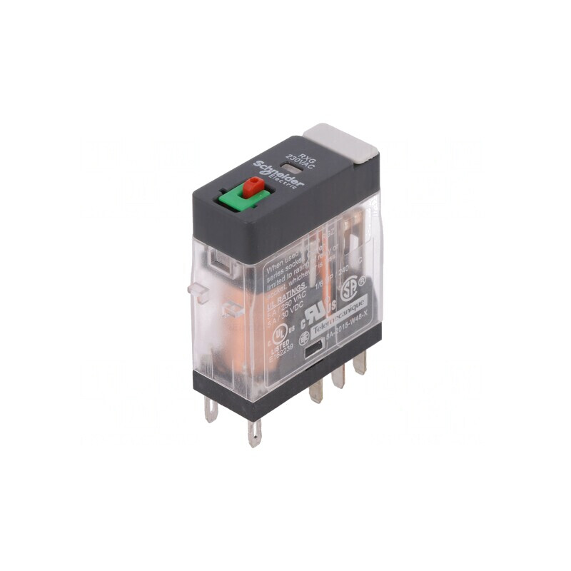 Releu Electromagnetic DPDT 230V 5A Soclu | Electronic-mag.ro | Componente Electronice