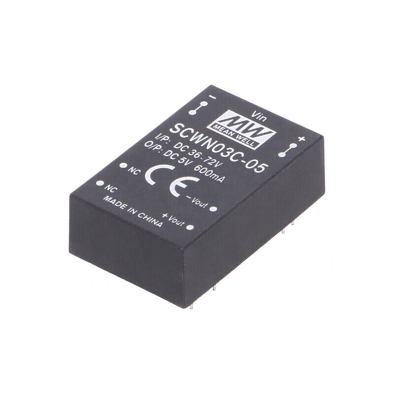 Convertor DC/DC 3W 36-72V la 5V 600mA DIP24 | Electronic-mag.ro | Componente Electronice