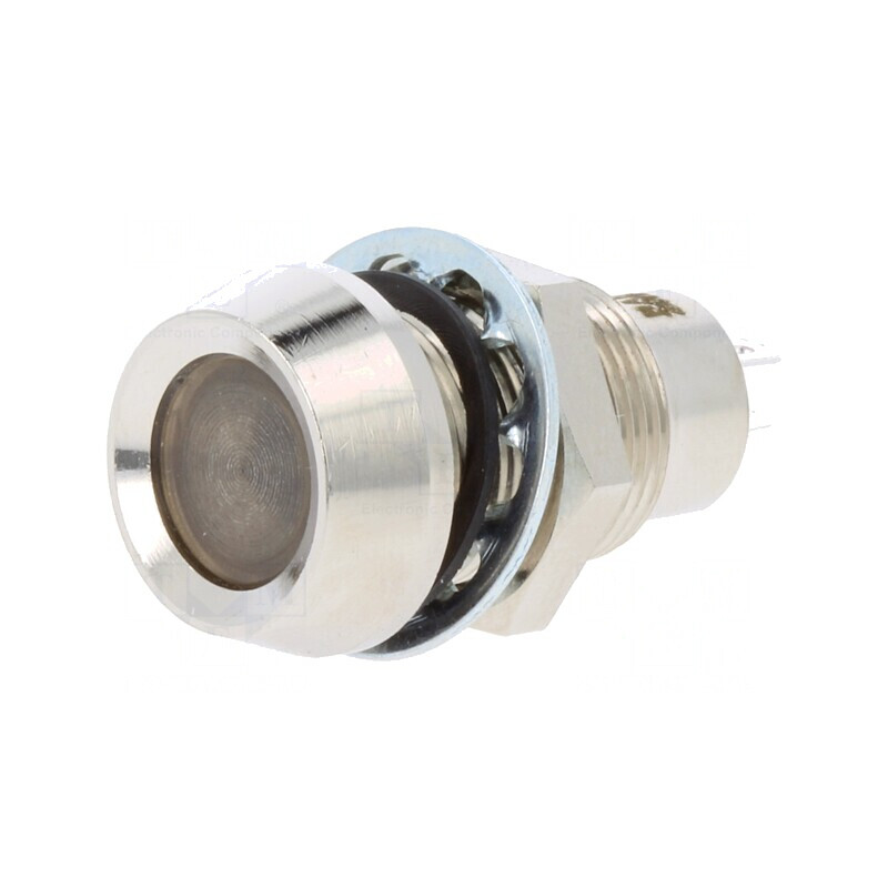 Lampă de control LED alb rece IP67 Ø12,7mm 24-28VDC | Electronic-mag.ro | Componente Electronice