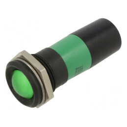 Lampă de Control LED Verde 230V 22mm | Electronic-mag.ro | Componente Electronice