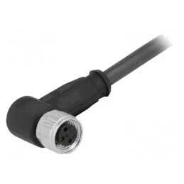 Conector M8 Femeie 3 Pini 90° cu Cablu 1m | Electronic-mag.ro | Componente Electronice