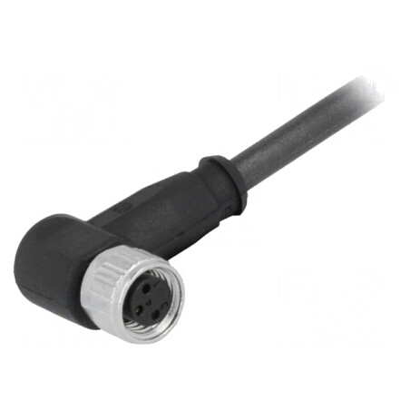 Conector M8 Femeie 3 Pini 90° cu Cablu 1m | Electronic-mag.ro | Componente Electronice