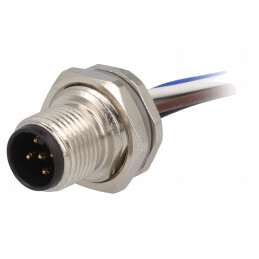 Soclu M12 PIN 5 tată IP67 pentru cabluri DeviceNet/CANopen | Electronic-mag.ro | Componente Electronice