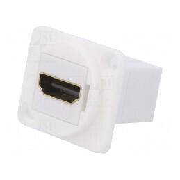 Adaptor; HDMI soclu,din ambele părţi; standard XLR; 19x24mm; FT