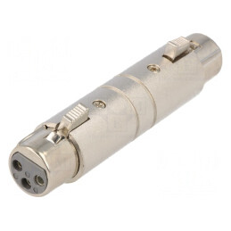 Adaptor XLR Feminin 3-Pin Argintiu | Electronic-mag.ro | Componente Electronice