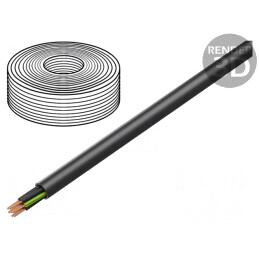 Cablu electric rotund TITANEX® H07RN-F 7G2,5mm2 Cu gumă negru