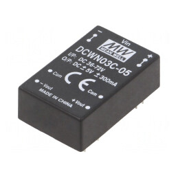 Convertor DC/DC 3W 36-72V la 5V/-5V DIP24 | Electronic-mag.ro | Componente Electronice