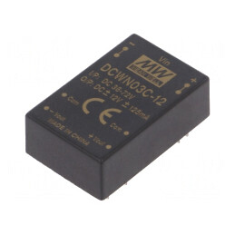 Convertor DC/DC 3W 36-72V la 12V/-12V THT | Electronic-mag.ro | Componente Electronice