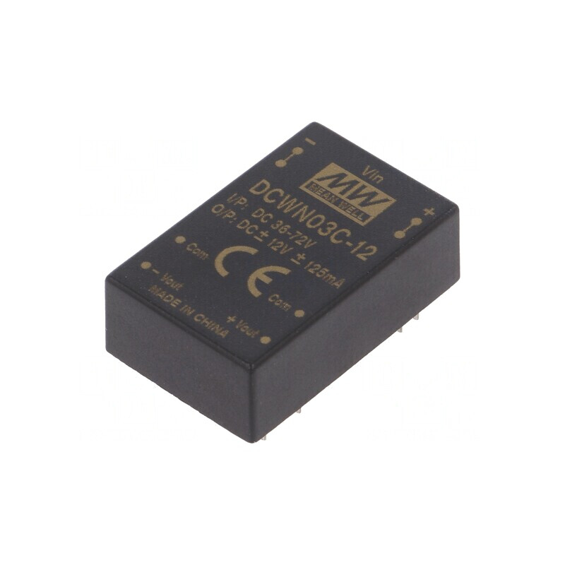 Convertor DC/DC 3W 36-72V la 12V/-12V THT | Electronic-mag.ro | Componente Electronice Convertor DC/DC 3W 36-72V la 12V/-12V THT | Electronic-mag.ro | Componente Electronice