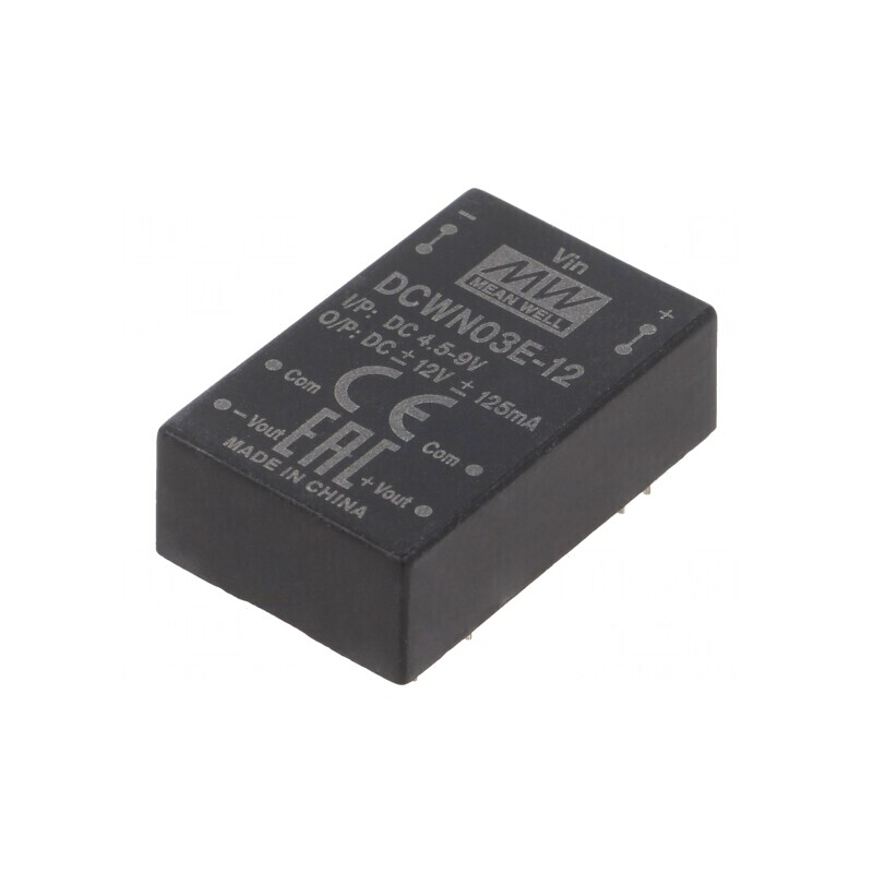 "Convertor DC/DC 3W 4.5-9V la 12V/-12V THT" | Electronic-mag.ro | Componente Electronice