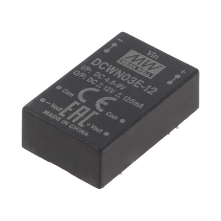 "Convertor DC/DC 3W 4.5-9V la 12V/-12V THT" | Electronic-mag.ro | Componente Electronice