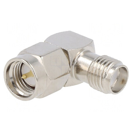 Adaptor SMA tată-mamă unghi 90° 50Ω aurit | Electronic-mag.ro | Componente Electronice