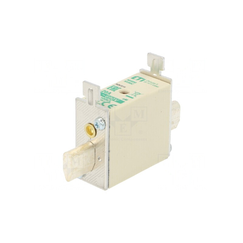 Siguranță Ceramică Industrială 20A 690VAC NH00C | Electronic-mag.ro | Componente Electronice