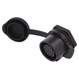 Conector Circular Soclu 20-02 Mamă 12-PIN Aurit | Electronic-mag.ro | Componente Electronice
