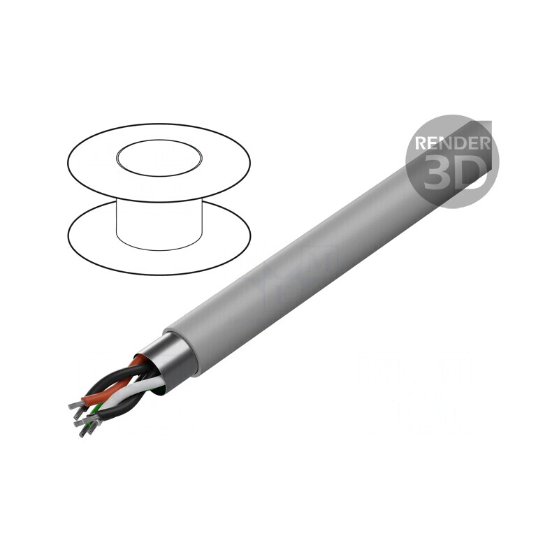 Cablu RS232 ecranat 3x2x24AWG Cu PVC gri | Electronic-mag.ro | Componente Electronice Cablu RS232 ecranat 3x2x24AWG Cu PVC gri | Electronic-mag.ro | Componente Electronice