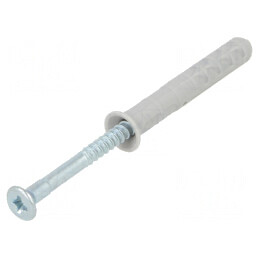 Plastic Anchor with Screw 6x40mm Zinc-Plated Steel 50pcs | Electronic-mag.ro | Componente Electronice