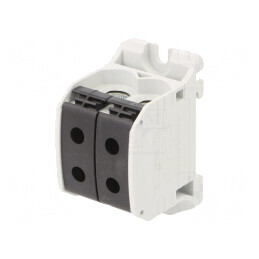 Conector Îmbinare Șine 50mm2 4 Borne Negru | Electronic-mag.ro | Componente Electronice