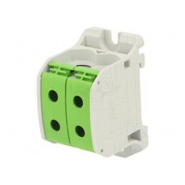 Conector Îmbinare Șine 50mm2 1P 4B Verde TS35 | Electronic-mag.ro | Componente Electronice