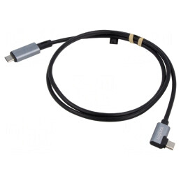 Cablu USB C la USB C unghi 1m negru 100W