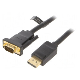 Cablu D-Sub 15pin HD la DisplayPort 2m Negru | Electronic-mag.ro | Componente Electronice