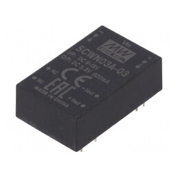 Convertor DC/DC 3W 9-18V la 3.3V 600mA DIP24 | Electronic-mag.ro | Componente Electronice