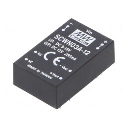 Convertor DC/DC 3W 9-18V la 12V 250mA DIP24 | Electronic-mag.ro | Componente Electronice