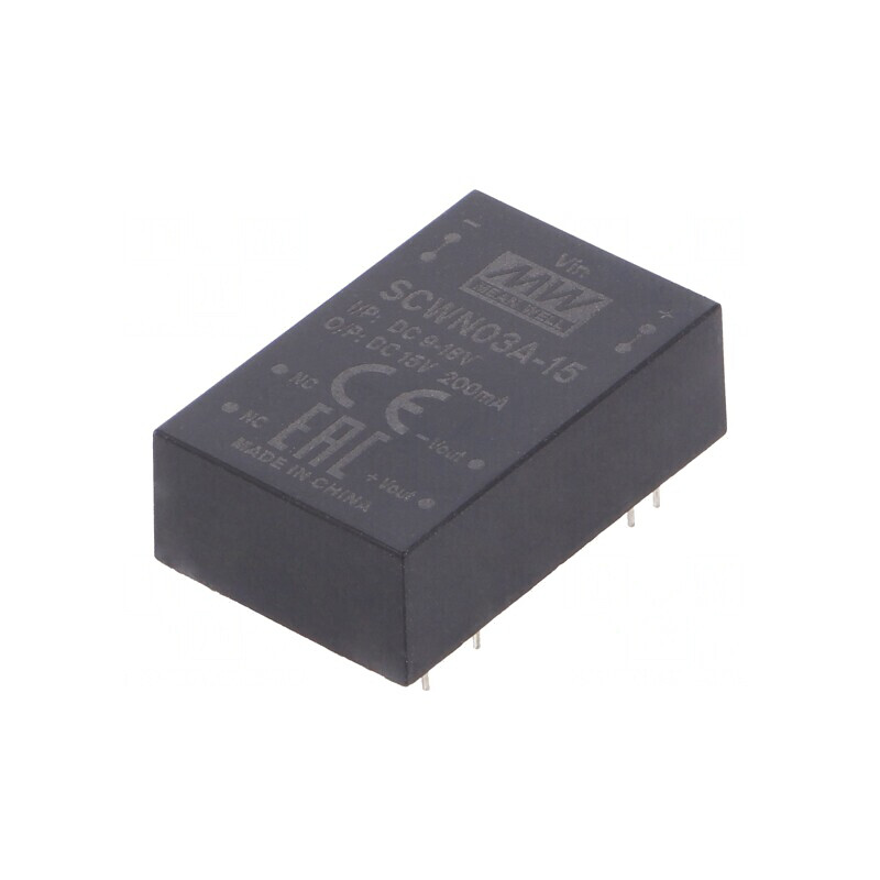 Convertor DC/DC 3W 9-18V la 15V 200mA DIP24 | Electronic-mag.ro | Componente Electronice