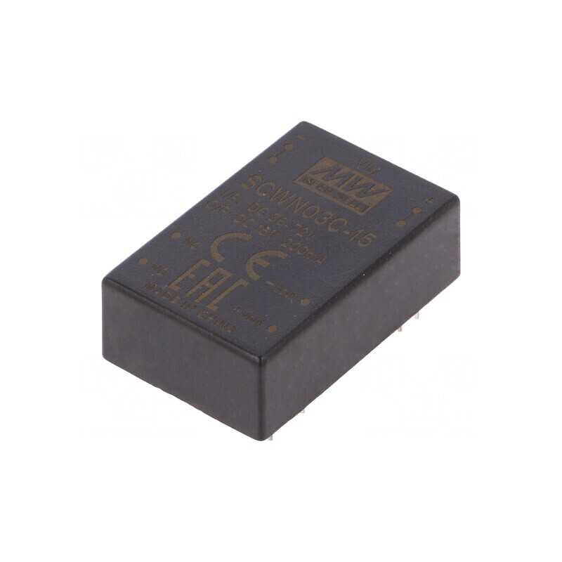 Convertor DC/DC 3W 36-72V la 15V 200mA DIP24 | Electronic-mag.ro | Componente Electronice