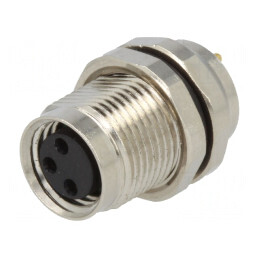Conector M8 Mamă 3 Pin pentru Panou 3A | Electronic-mag.ro | Componente Electronice