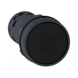 Comutator apăsare 22mm 2 NO negru | Electronic-mag.ro | Componente Electronice