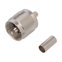 Mufă UHF Tată Drept RG223/RG400 Crimpată Pe Cablu | Electronic-mag.ro | Componente Electronice